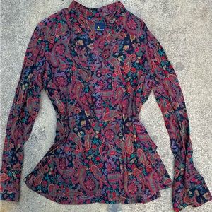 Vintage Floral Long Sleeve Blouse